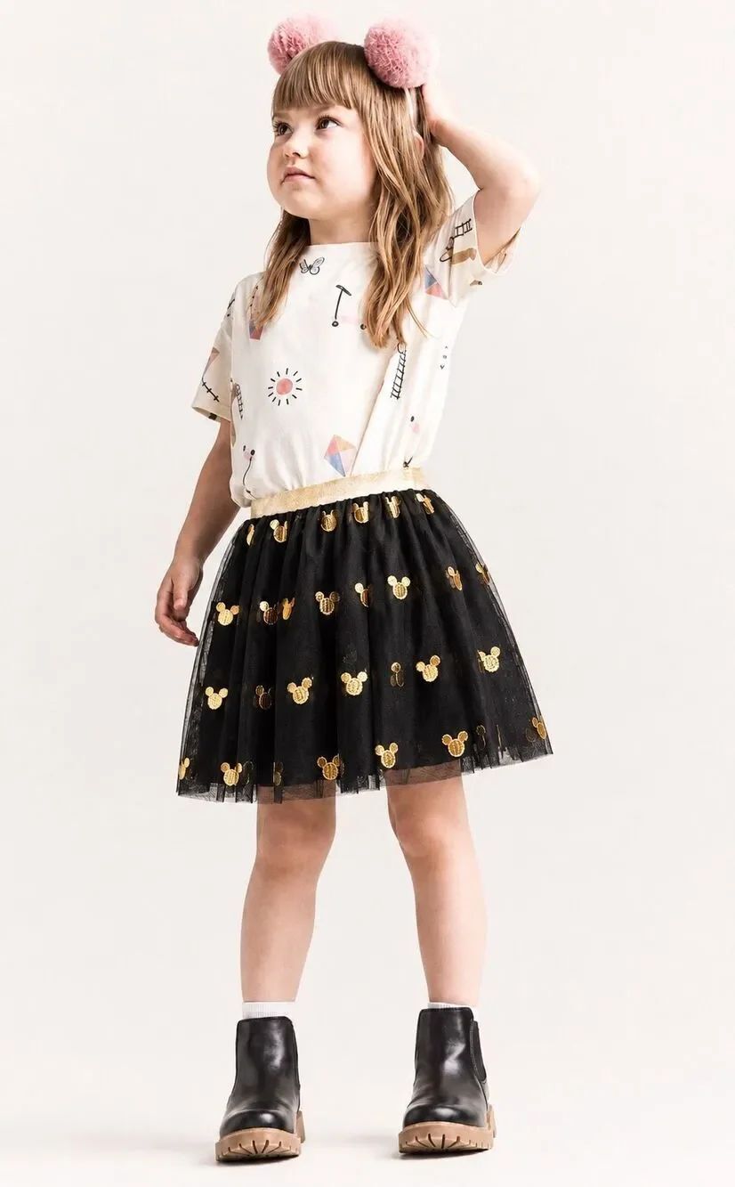NWOT Hannah Andersson DISNEY black tulle skirt, Sz 8, $78 B12